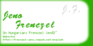 jeno frenczel business card